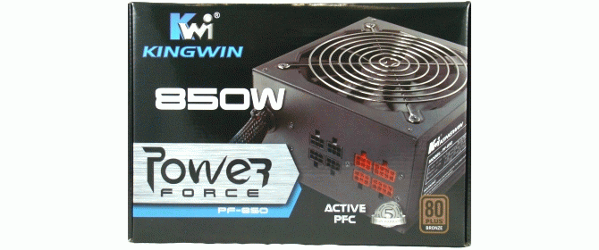 Kingwin Power Force 850-Watt 80 PLUS Bronze Power Supply Review