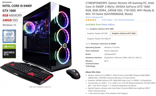 Cyberpowerpc gamer xtreme vr gaming pc shop gxivr8060a8