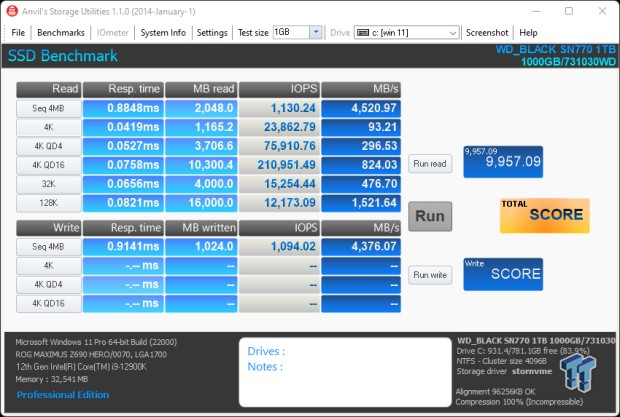 WD Black SN770 1TB SSD review