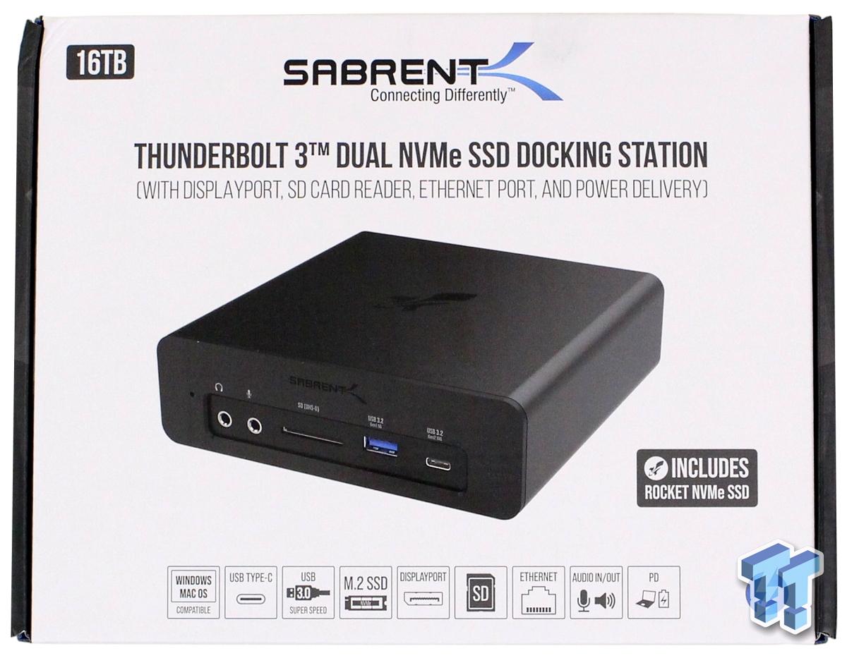 Sabrent DS-SKRT-D16TB Thunderbolt 3 16TB NVMe SSD Docking Station