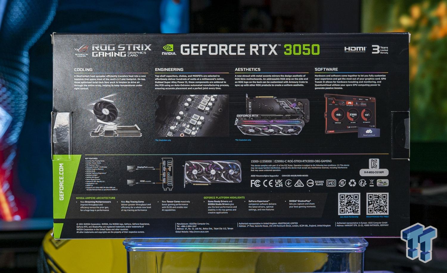 ROG Strix GeForce RTX™ 3050 OC Edition 8GB, Graphics Cards