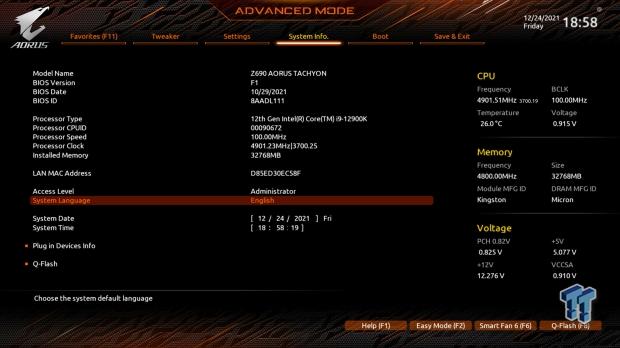 GIGABYTE Z690 AORUS Tachyon Motherboard Review 25