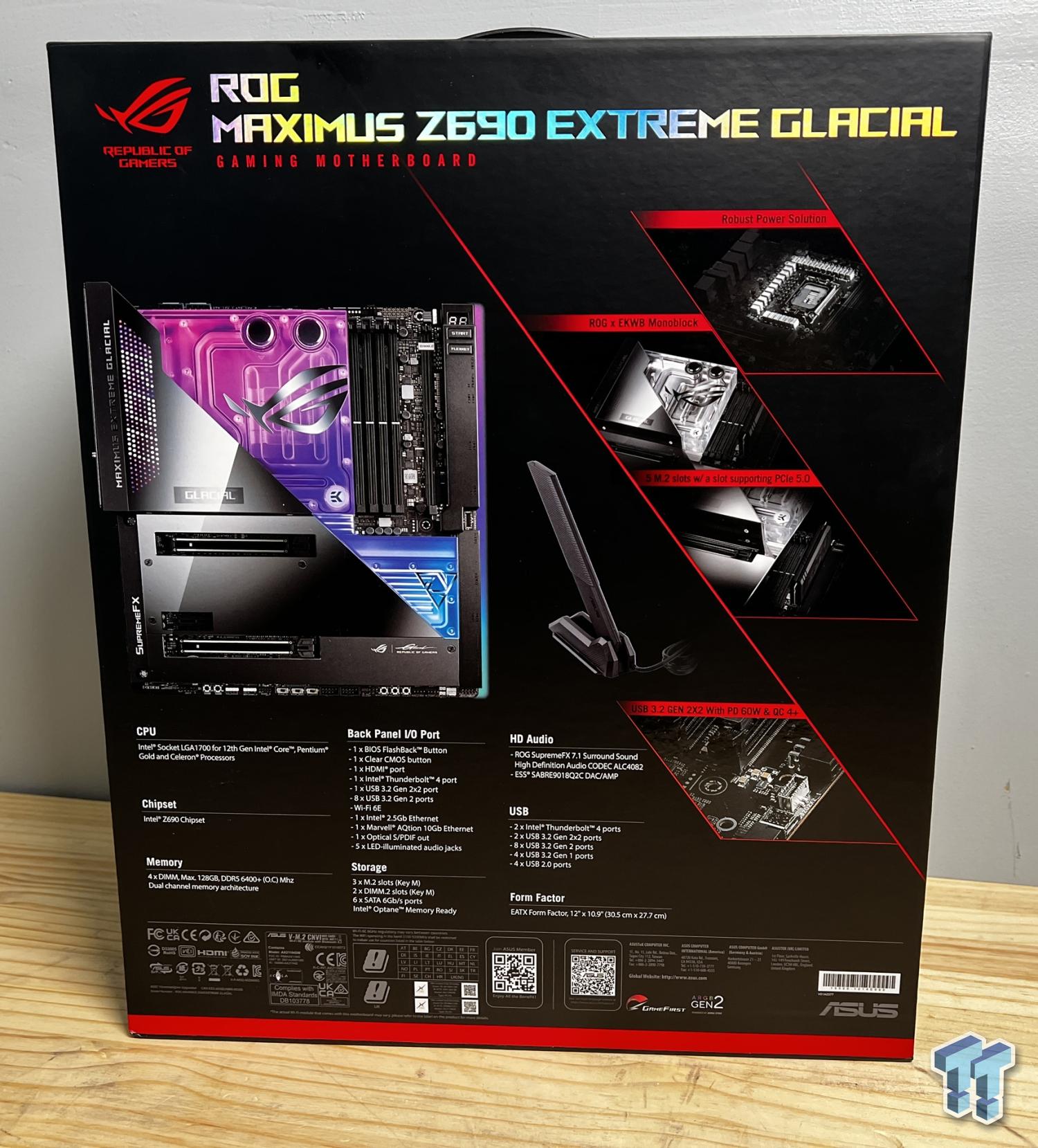 ASUS ROG Z690 Maximus Extreme Glacial Motherboard Review