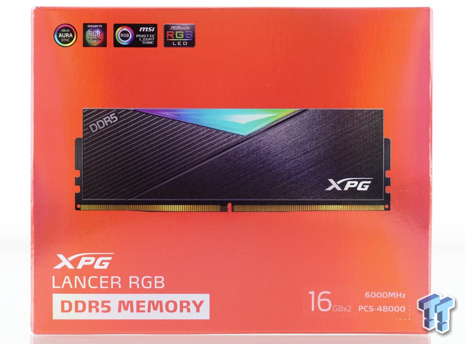 COM1 32GB KIT (2*16GB) ADATA XPG LANCER RGB DDR5 6000MHz CL30