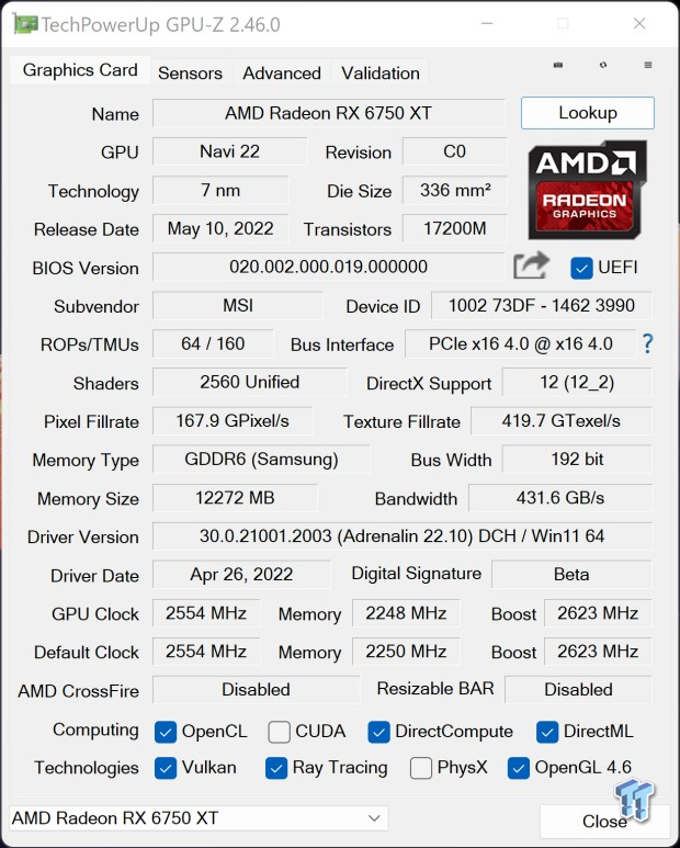 MSI Radeon RX 6750 XT GAMING X TRIO Review 901 MSI Radeon RX 6750 XT GAMING X TRIO Review 901