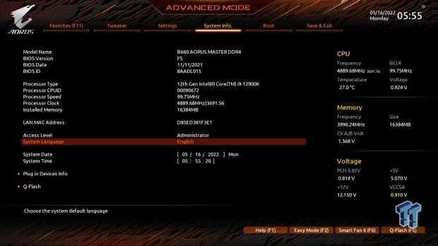 B660 AORUS Master DDR4 Motherboard Review 26