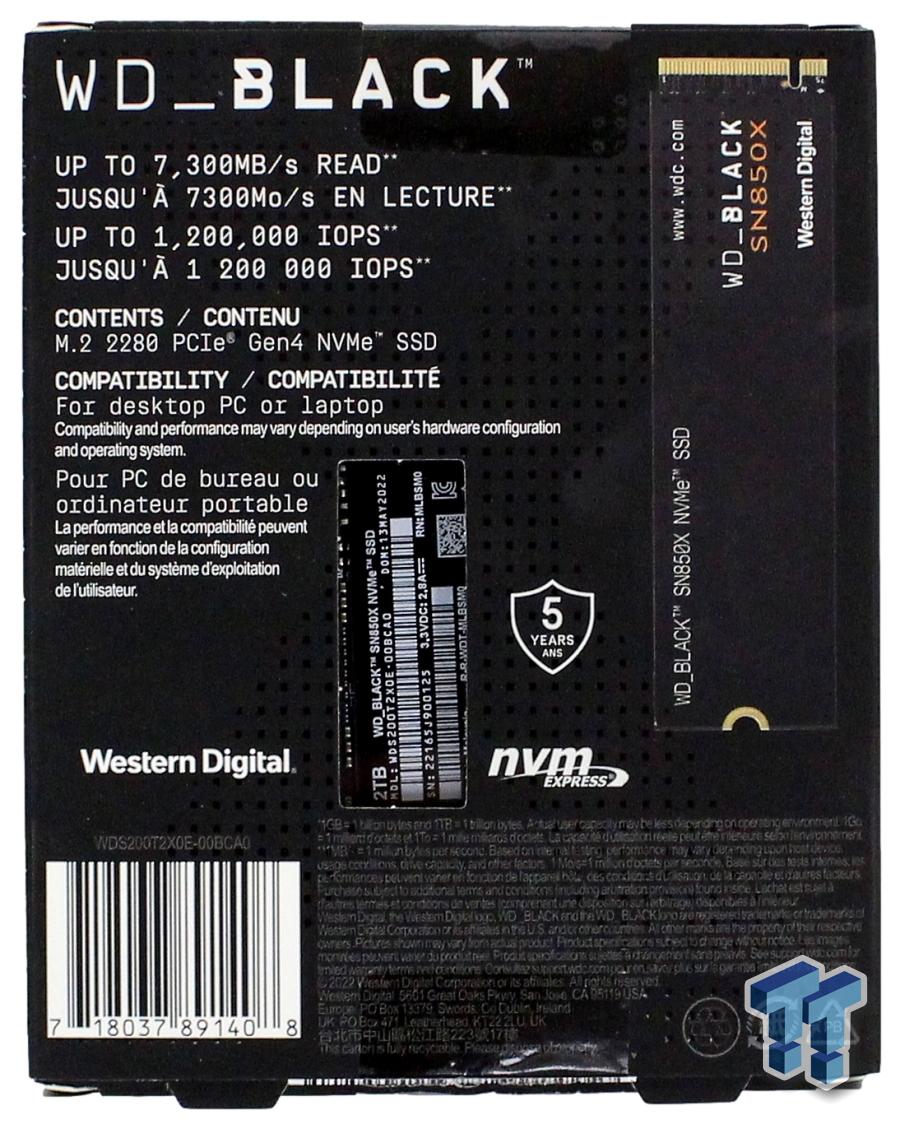 Western Digital Black SN850X 2TB - SSD M.2 NVMe
