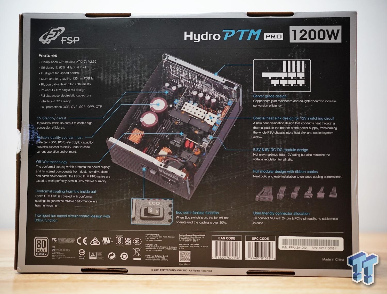 FSP Hydro PTM Pro 1200w 80 Plus Platinum Power Supply Review