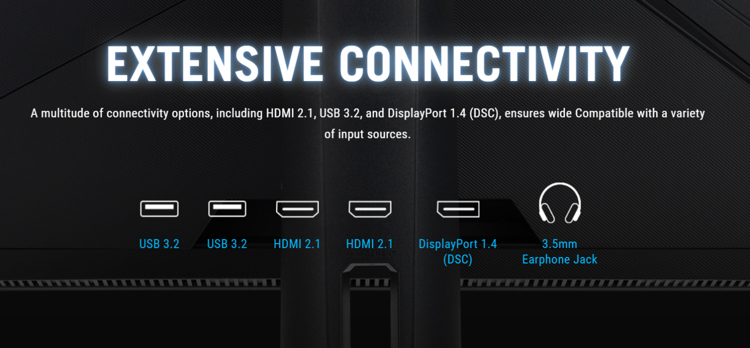 ASUS ROG Strix Monitor HDMI 21 DSC de 32 pulgadas XG32UQ – 4K UHD