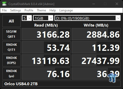 Revisión de SSD Orico Montage MTQ-40G 2TB - USB4 Power 07