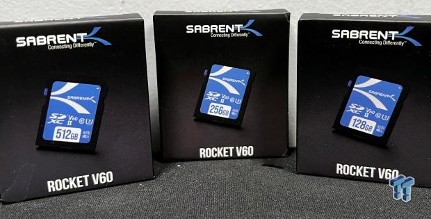 Sabrent Rocket SDXC V60 UHS-II 128GB, 256GB & 512GB Memory Cards 