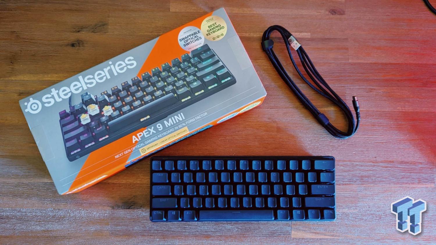 Steelseries Apex 9 Mini gaming keyboard has custom-built OptiPoint