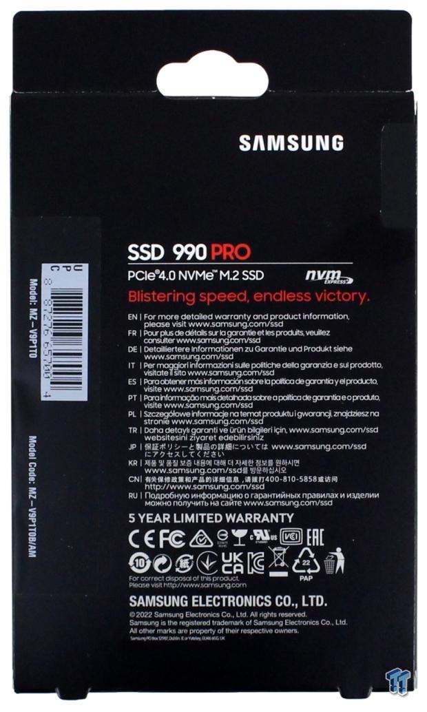 MZ-V9P1T0B/AM, 990 PRO PCIe® 4.0 NVMe® SSD 1TB