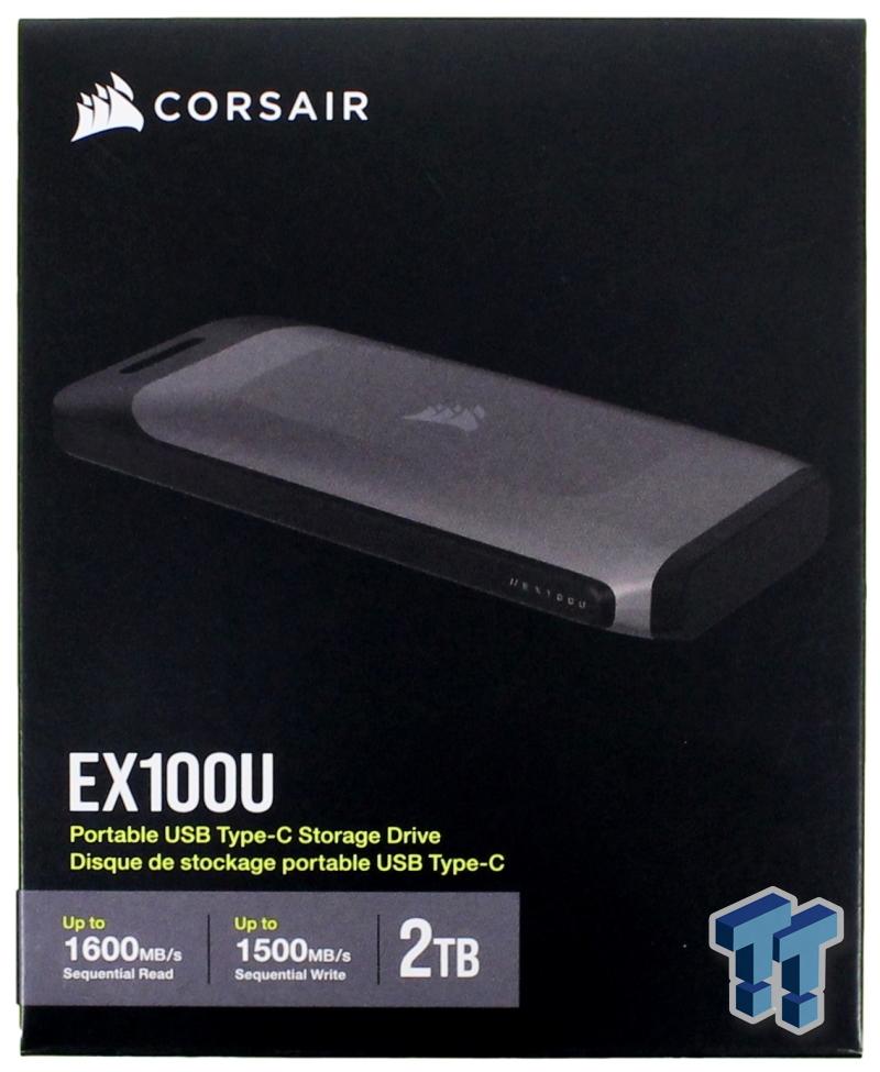 CORSAIR EX100U 1TB USB-C Portable External SSD (CSSD-EX100U1TB) for sale  online