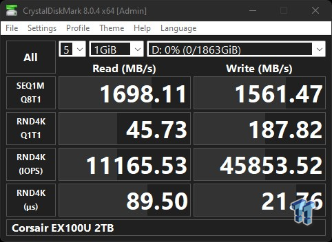 Corsair EX100U 2TB Portable USB Type-C SSD Review - ExtremeHW