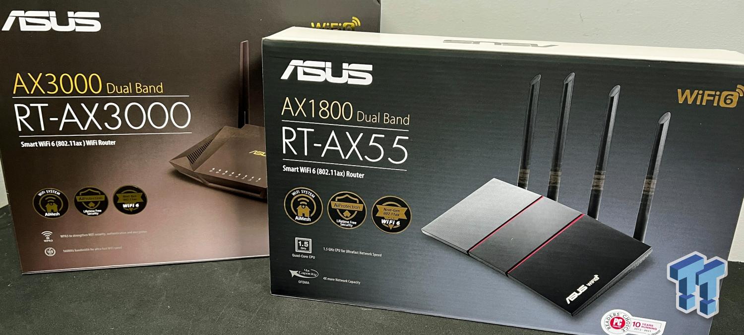 ASUS RT-AX3000 Dual Band WiFi Router, WiFi 6, 802.11ax 