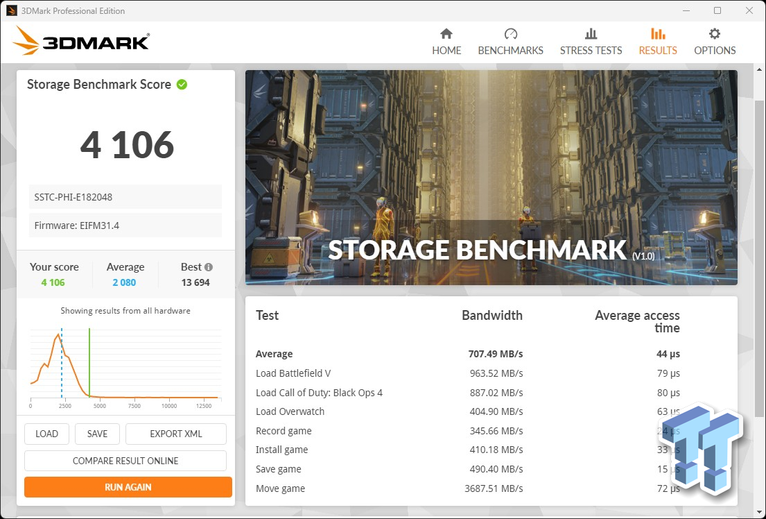 Benchmark 3DMark Storage - Epic Games Store