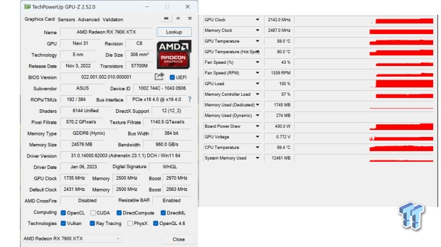 ASUS TUF Radeon RX 7900 XTX OC Edition Review 73 ASUS TUF Radeon RX 7900 XTX OC Edition Review 73