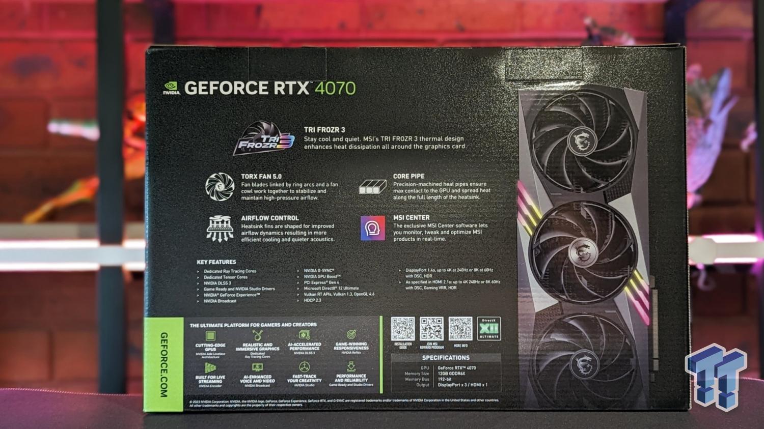 MSI GeForce RTX 4070 Gaming X Trio 12G Review