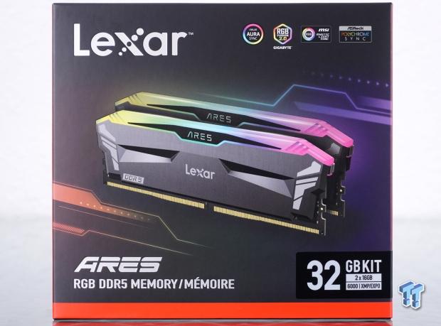Lexar ARES RGB DDR5, 32 Go, 2 x 16 Go, DDR5, 6400 MHz, 288-pin