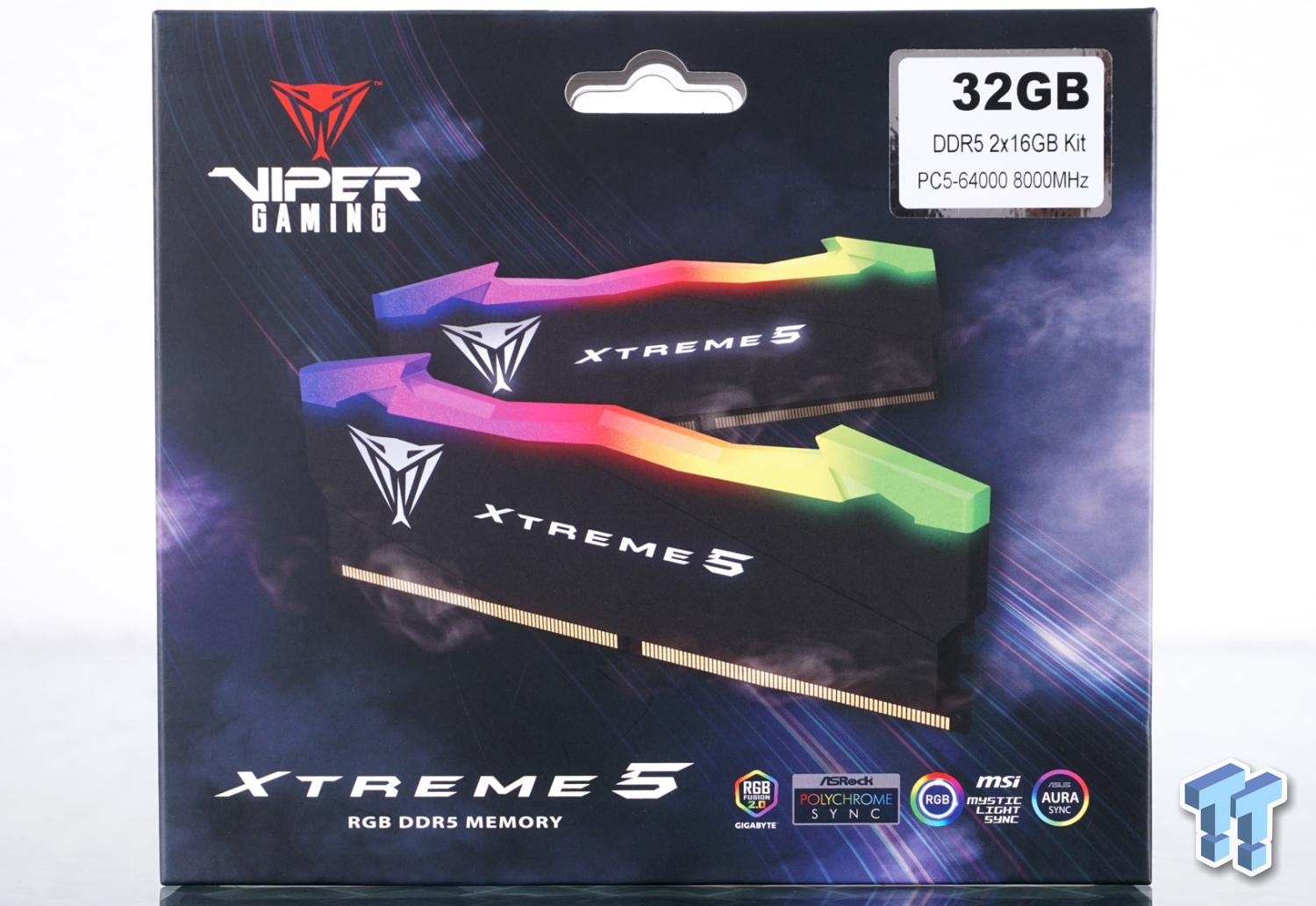 Patriot 32GB Viper Venom RGB DDR5 7200 MHz UDIMM Memory Kit (2 x 16GB)