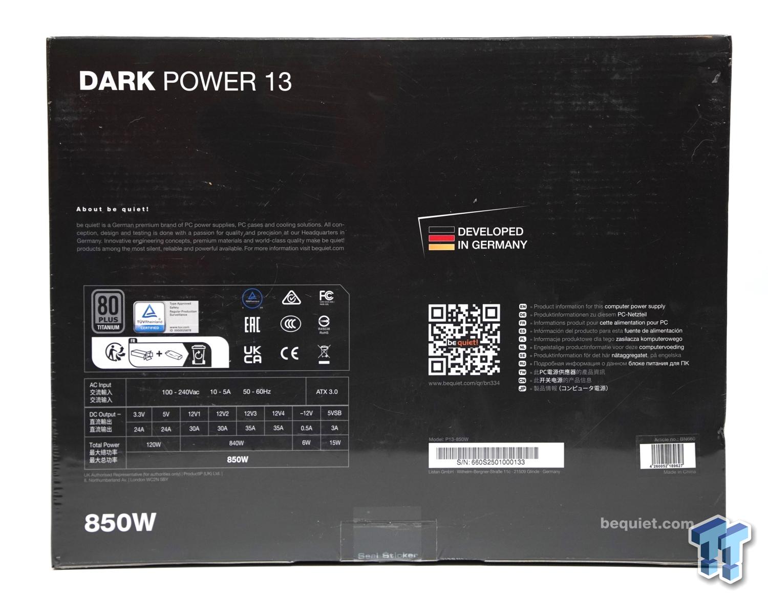 Be Quiet! Dark Power 13 80+ TITANIUM (750W) - Alimentation