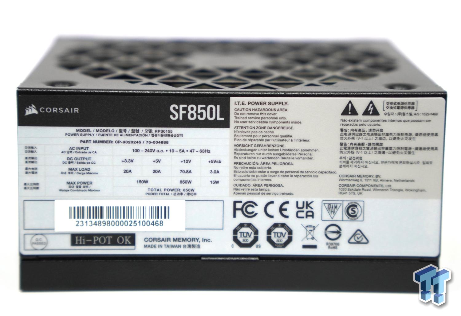 Corsair SF850L SFX ATX 3.0 80 PLUS Gold PSU Review