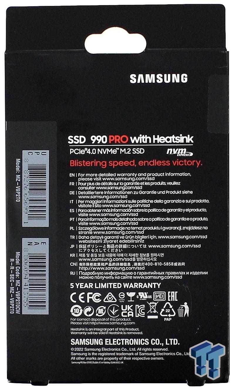 Samsung SSD 990 PRO Heatsink M.2 2280 NVMe 2000 GB - MZ-V9P2T0CW 