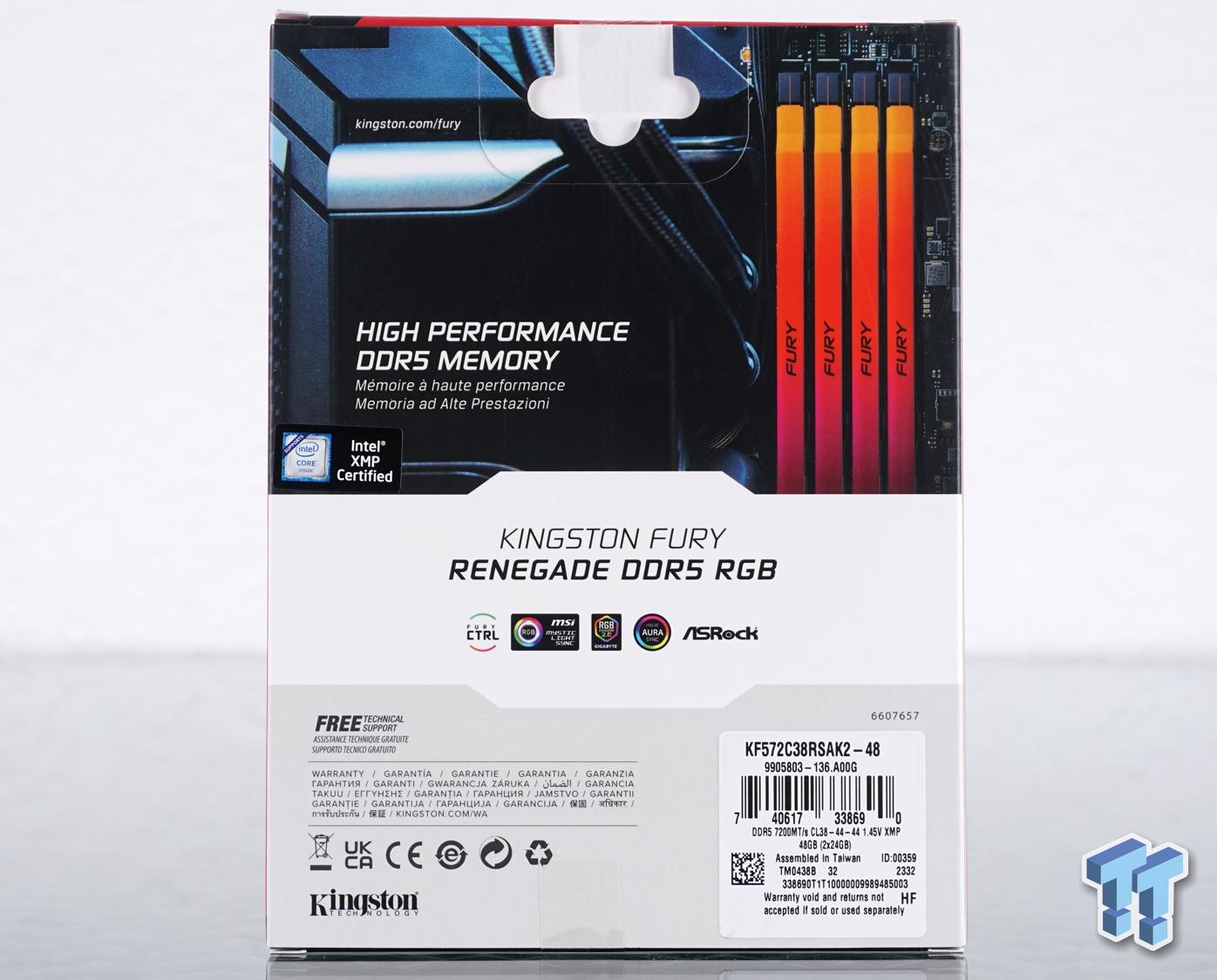 Kingston FURY Renegade 48GB (24GBx2) 7200MHz DDR5 RAM– EliteHubs