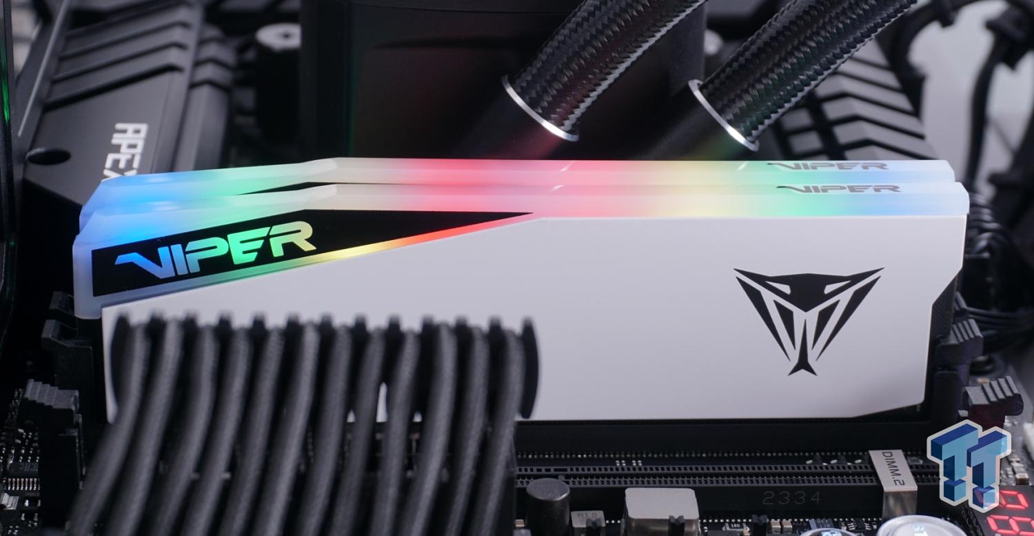 Patriot Viper Elite 5 RGB 64GB (2x32GB) DDR5 6200 PC5-49600 CL42 – White Heatshield, Intel XMP 3.0 & AMD EXPO