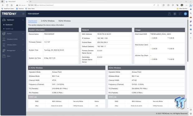 TRENDnet TEW-925DAP AX5400 Wi-Fi 6 PoE+ Access Point Review 11