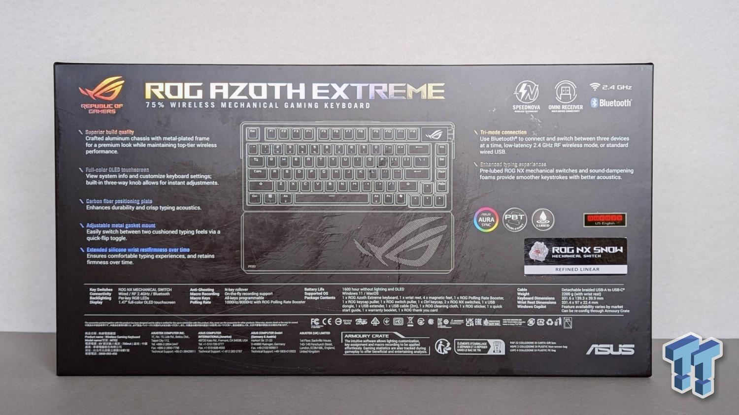 ASUS ROG Azoth Extreme Wireless Gaming Keyboard Review - The ultimate ...