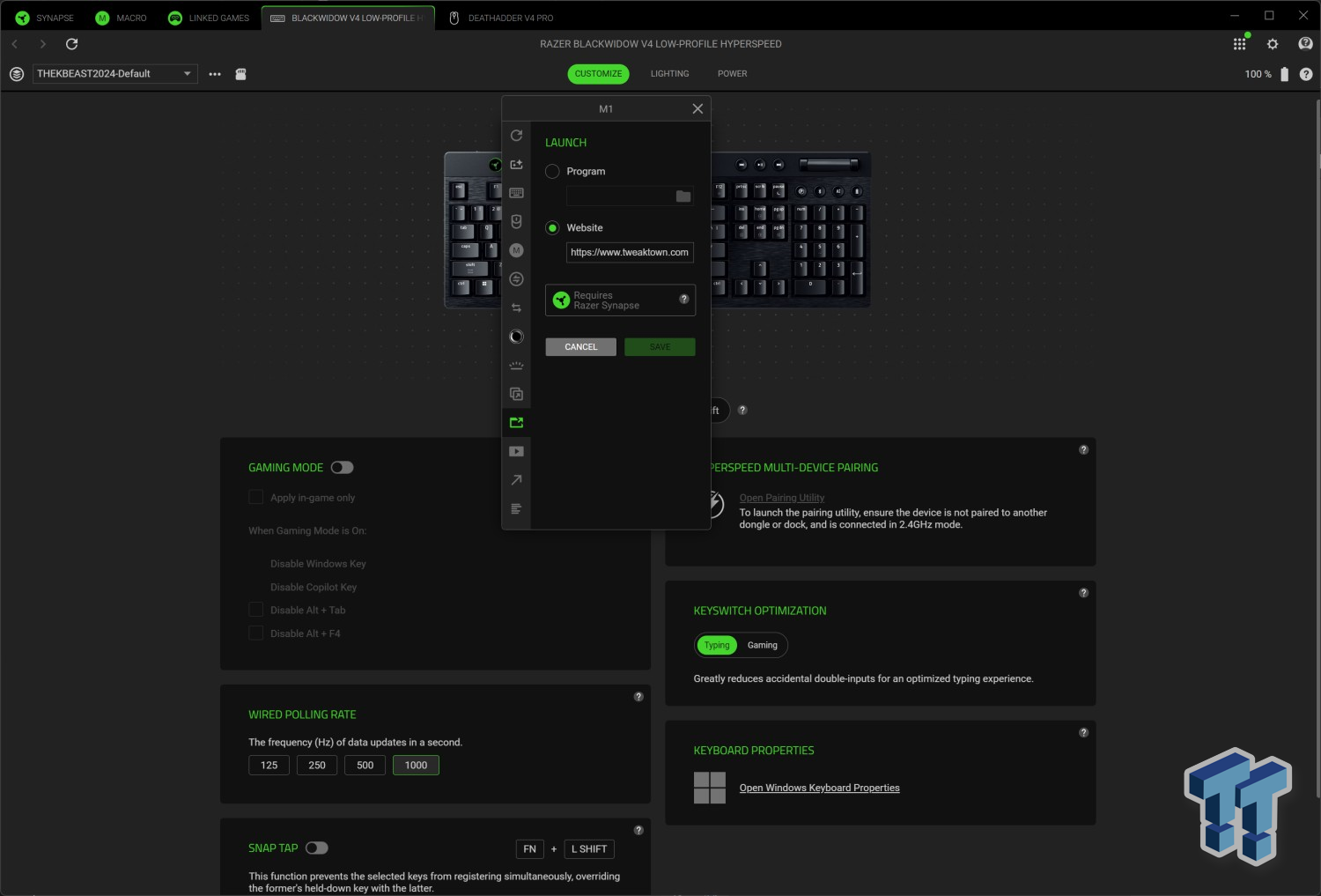 Razer BlackWidow V4 Low-Profile HyperSpeed Keyboard Review - A Thinner ...