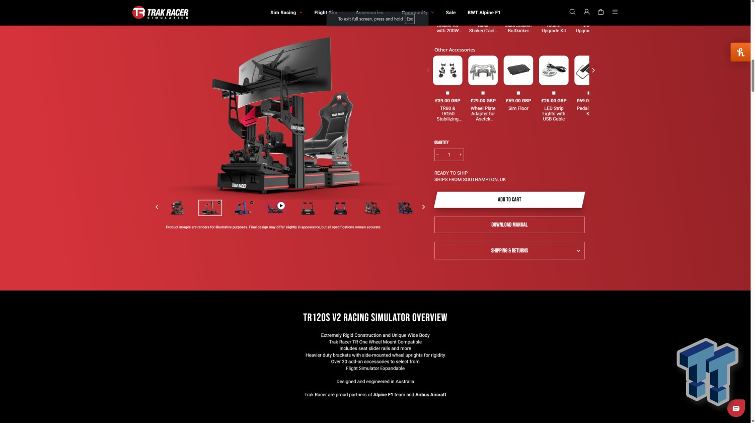 Trak Racer TR120S V2 Sim Racing Chassis Review