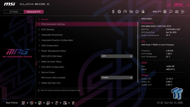 MSI MPG B850I Edge Ti WiFi Motherboard Review 14