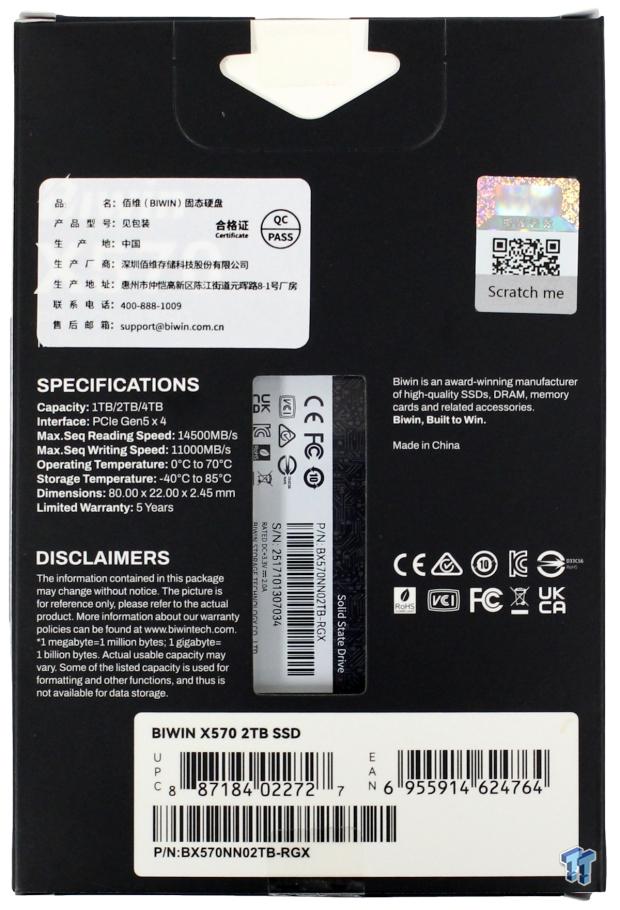 Biwin Black Opal X570 2TB SSD Review - First 8-Channel DRAMless 04