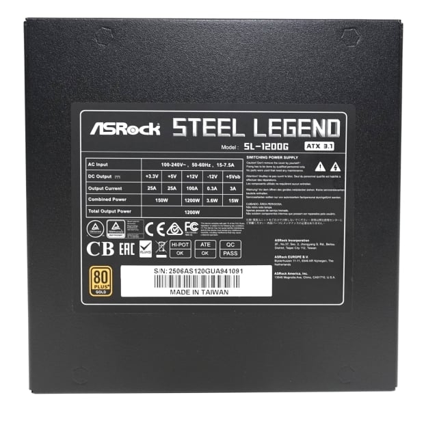 ASRock Steel Legend SL-1200G ATX 3.1 80 PLUS Gold PSU Review 9