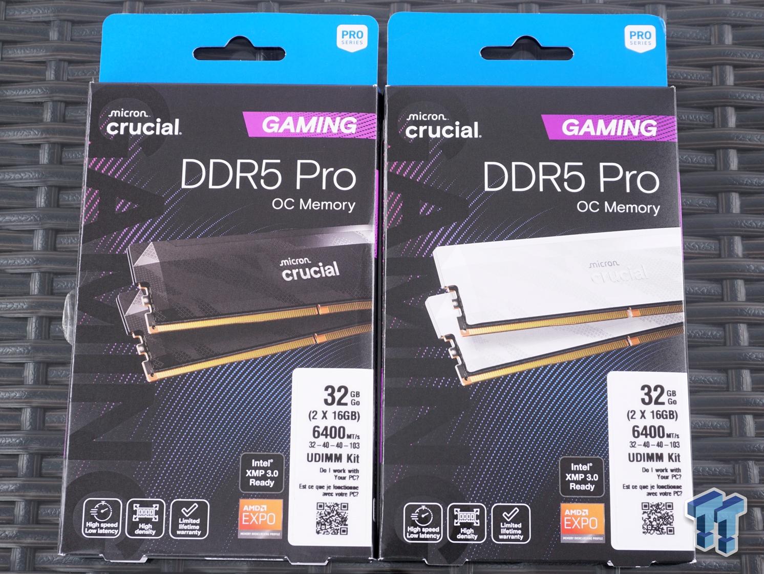 Crucial DDR5 Pro OC Memory DDR5-6400 16GB Dual-Channel Memory Kit Review