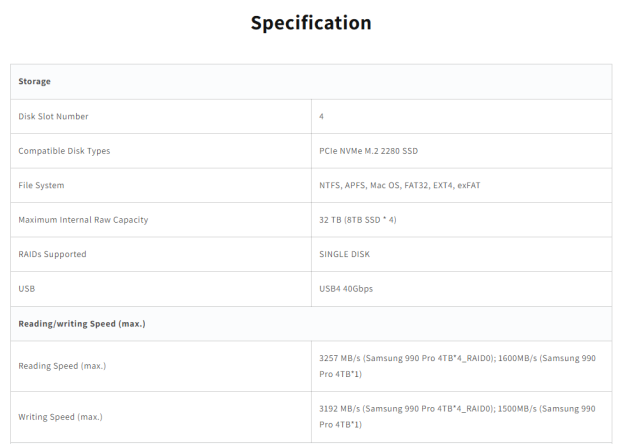 TERRAMASTER D4 SSD 4-Bay NVMe DAS Enclosure Review - Superior Portable DAS 02