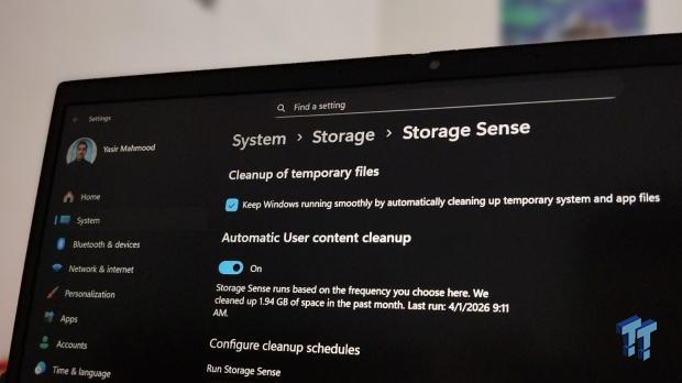 I set up Storage Sense once and haven't worried about disk space since