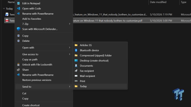 The Send To menu is the right-click feature on Windows 11 that nobody bothers to customize 06