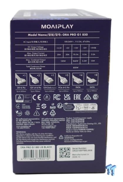 MOAIPLAY ORA PRO G1 850W ATX 3.1 PSU Review: high efficiency and 10-year warranty for $119.99 2
