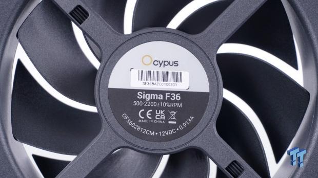 Ocypus Sigma F36 BK ARGB Cooling Fan Review: high airflow and unified design in one frame 09