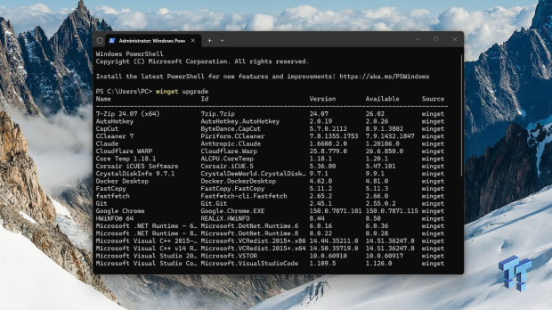 I install and update most of my apps with this Windows command now, and I stopped downloading sketchy installers 05