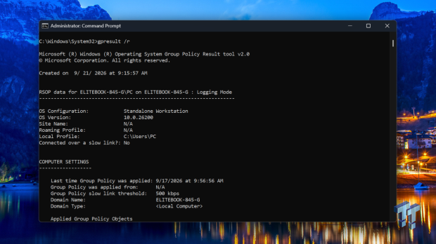 Your Windows PC is enforcing policies you never set, and one command lists them 04