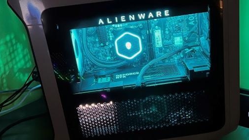 alienware desktop computer blue