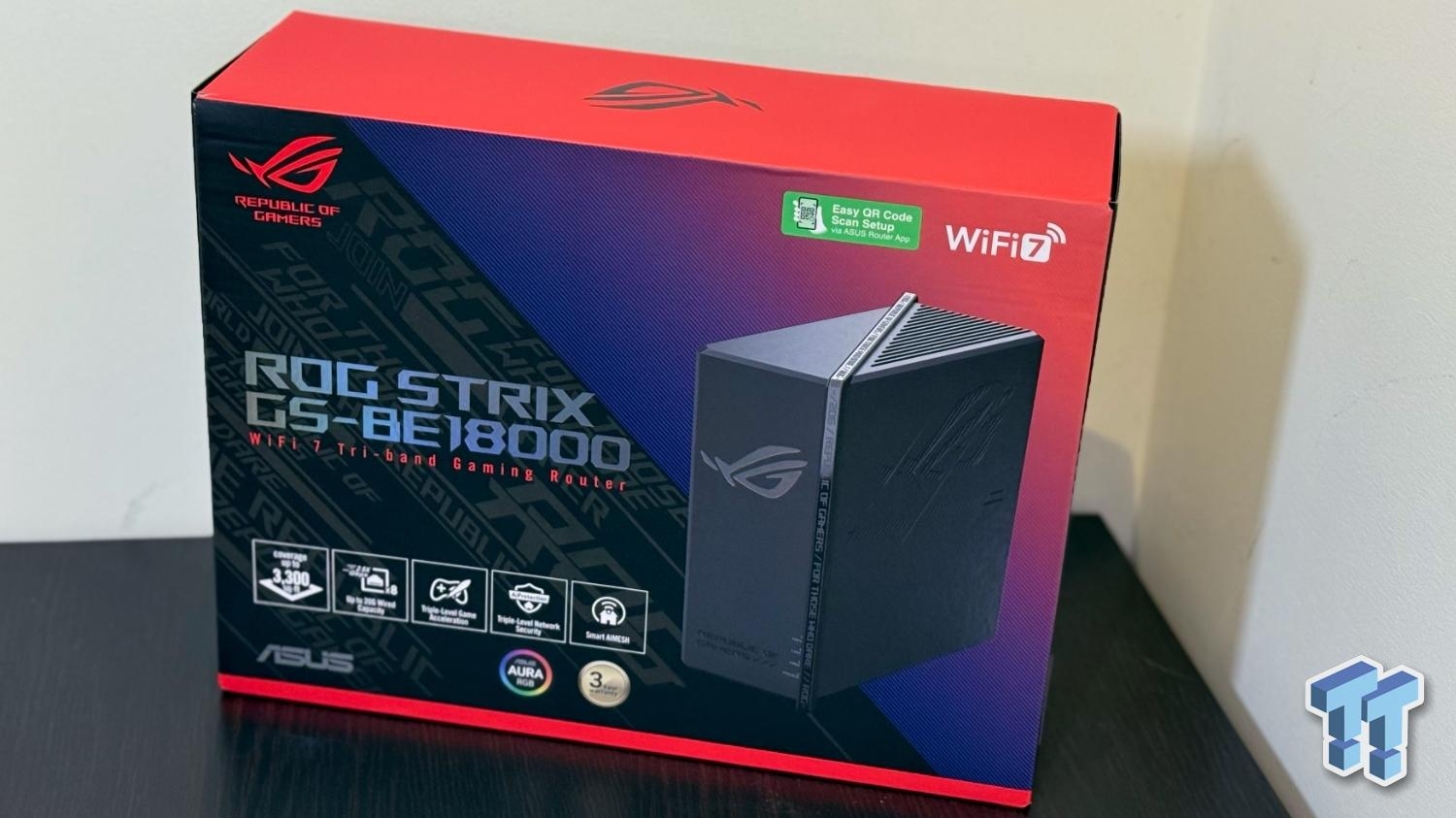 ASUS ROG STRIX GS-BE18000 Wi-Fi 7 Tri-Band Gaming Router Review 