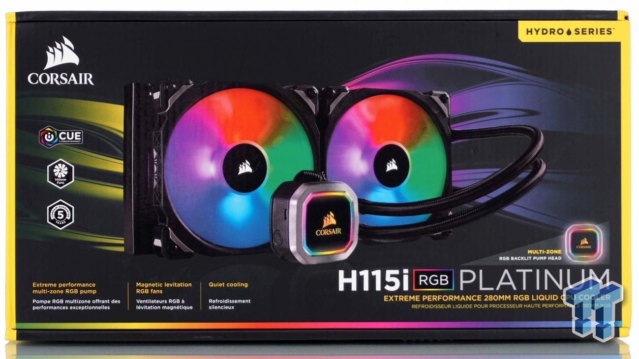 Corsair Hydro Series, H115i RGB PLATINUM, 280mm Radiator