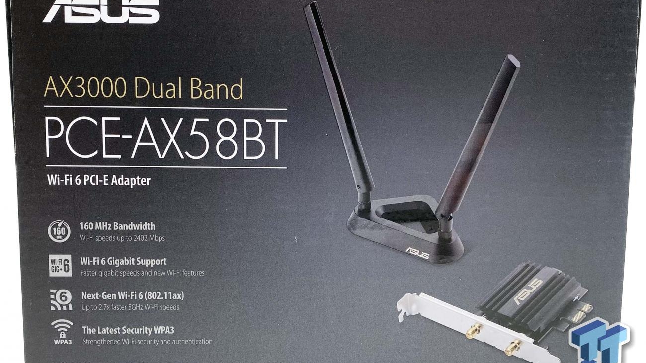 ASUS AX58BT Wi-Fi 6 AX3000 Dual Band PCIe Adapter Review
