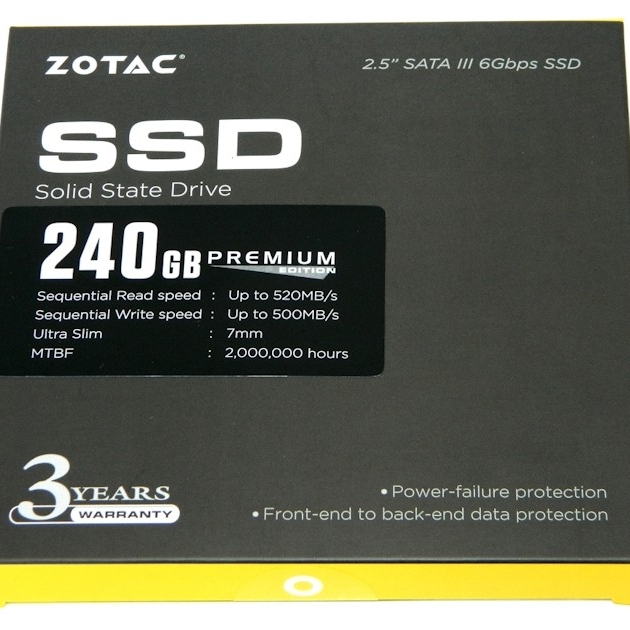 Zotac Premium Edition 240GB SATA III SSD Review